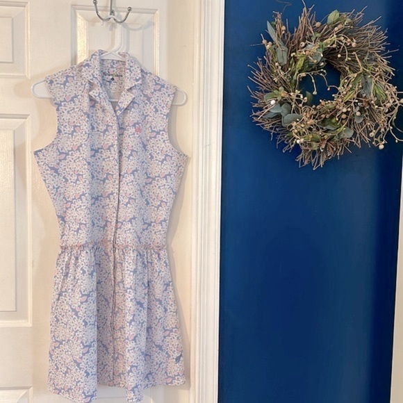 Women Turtles & Tees Masters in Bloom Peri Darby Polyester & Spandex Golf Dress - Picture 1 of 11